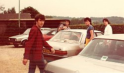 Golden Earring at parking place photographed on July 12 1982 in Mechelen (Limburg) Photo Peter van Hommerig